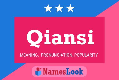 Qiansi Name Poster