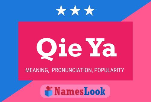 Qie Ya Name Poster