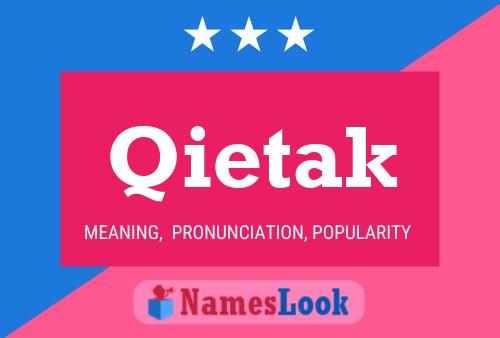 Qietak Name Poster