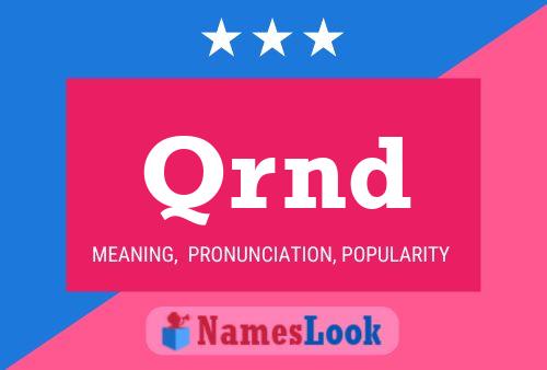 Qrnd Name Poster