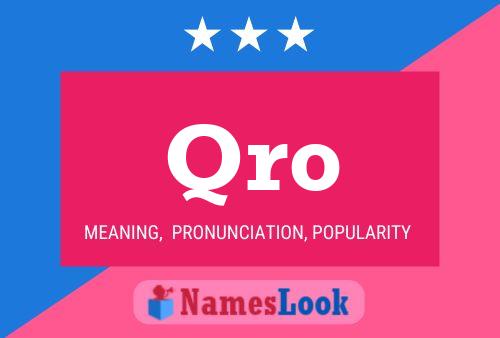 Qro Name Poster