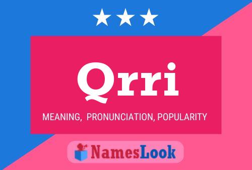 Qrri Name Poster