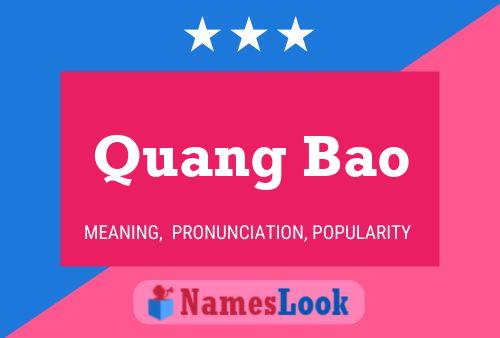 Quang Bao Name Poster