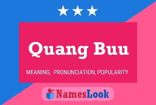 Quang Buu Name Poster