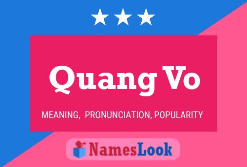 Quang Vo Name Poster