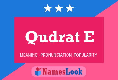 Qudrat E Name Poster