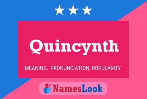 Quincynth Name Poster