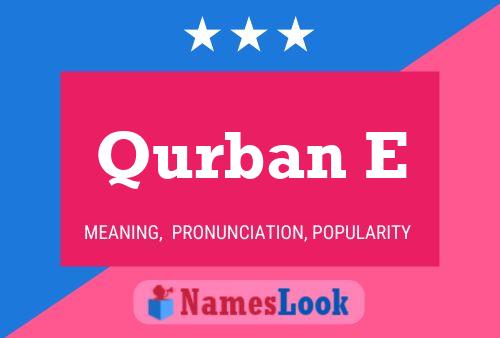 Qurban E Name Poster