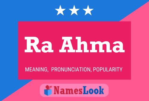 Ra Ahma Name Poster