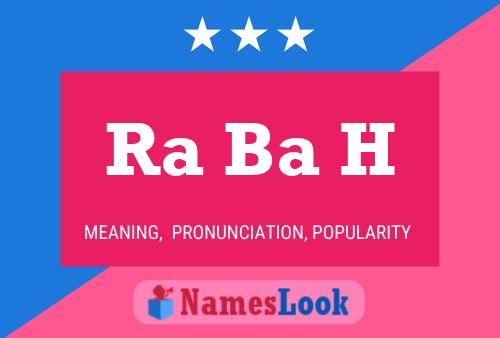 Ra Ba H Name Poster