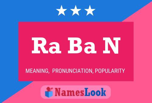 Ra Ba N Name Poster