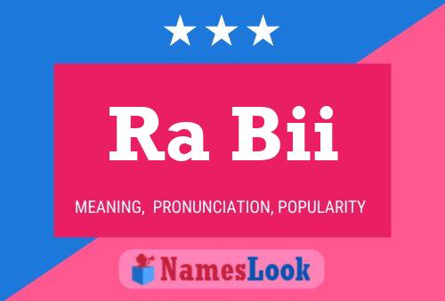 Ra Bii Name Poster