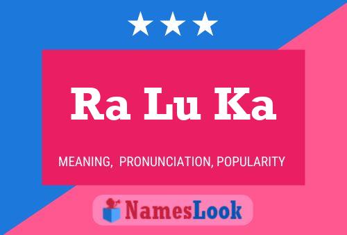 Ra Lu Ka Name Poster