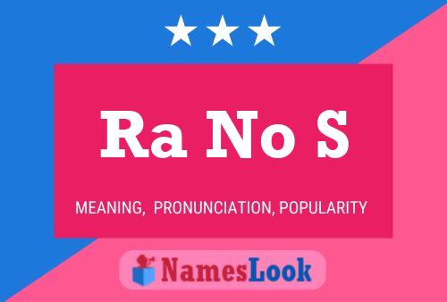 Ra No S Name Poster