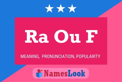 Ra Ou F Name Poster