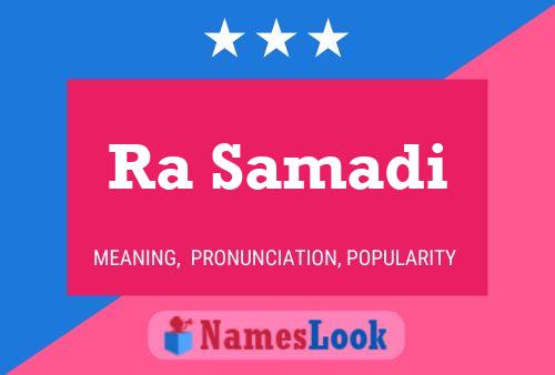 Ra Samadi Name Poster