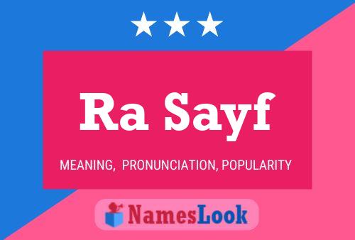 Ra Sayf Name Poster