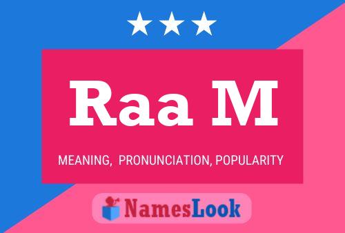 Raa M Name Poster