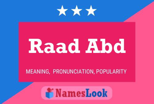 Raad Abd Name Poster