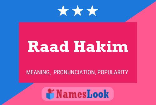 Raad Hakim Name Poster