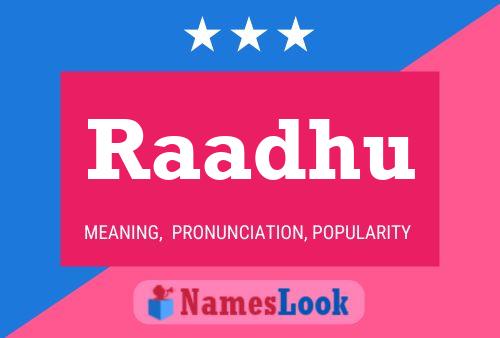 Raadhu Name Poster