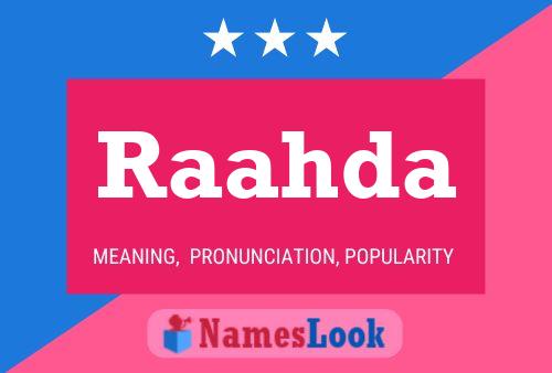 Raahda Name Poster