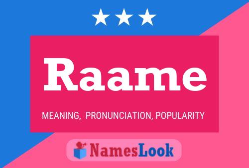 Raame Name Poster