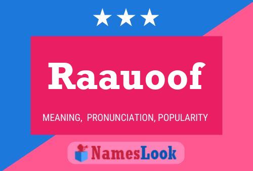 Raauoof Name Poster