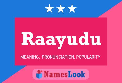 Raayudu Name Poster