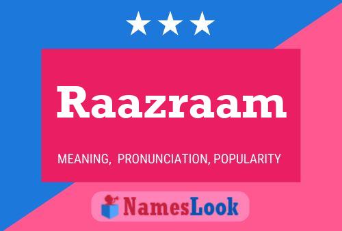 Raazraam Name Poster