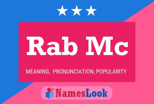 Rab Mc Name Poster