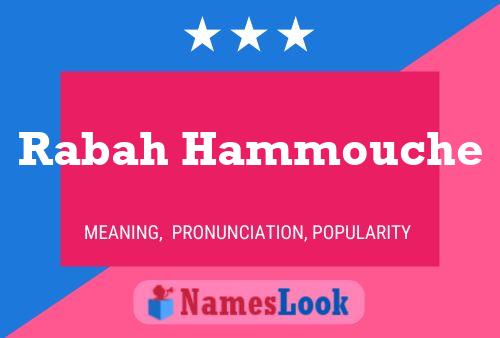 Rabah Hammouche Name Poster