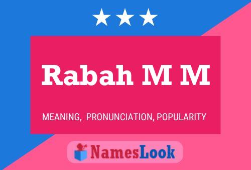 Rabah M M Name Poster