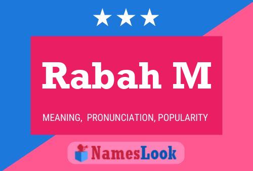 Rabah M Name Poster