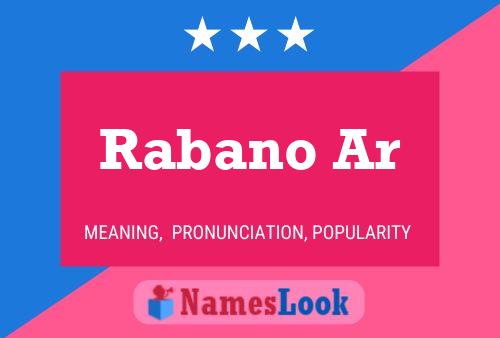 Rabano Ar Name Poster