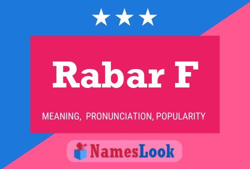 Rabar F Name Poster