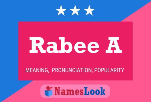 Rabee A Name Poster