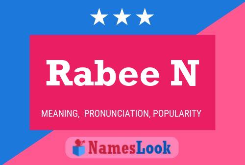 Rabee N Name Poster