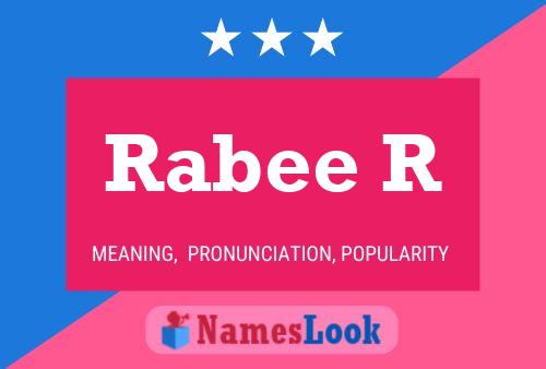 Rabee R Name Poster