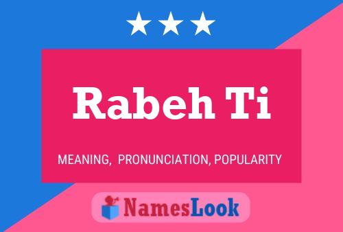 Rabeh Ti Name Poster