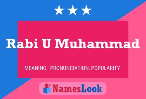 Rabi U Muhammad Name Poster