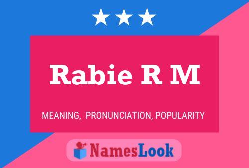 Rabie R M Name Poster