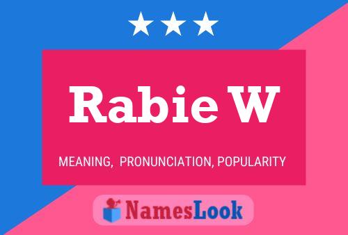 Rabie W Name Poster