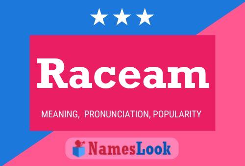 Raceam Name Poster