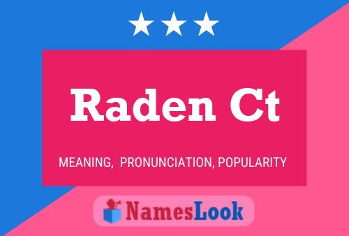 Raden Ct Name Poster