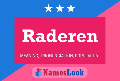 Raderen Name Poster