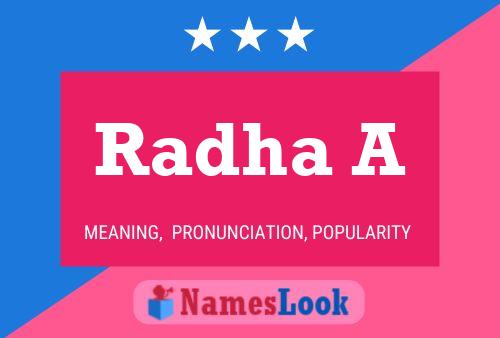 Radha A Name Poster