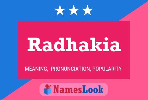 Radhakia Name Poster