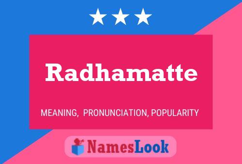 Radhamatte Name Poster