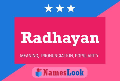 Radhayan Name Poster